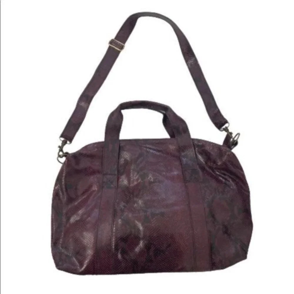 Lalla Marrakech Snake Print Leather Convertible Shoulder Bag